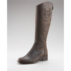 Hunter crest leather riding boots